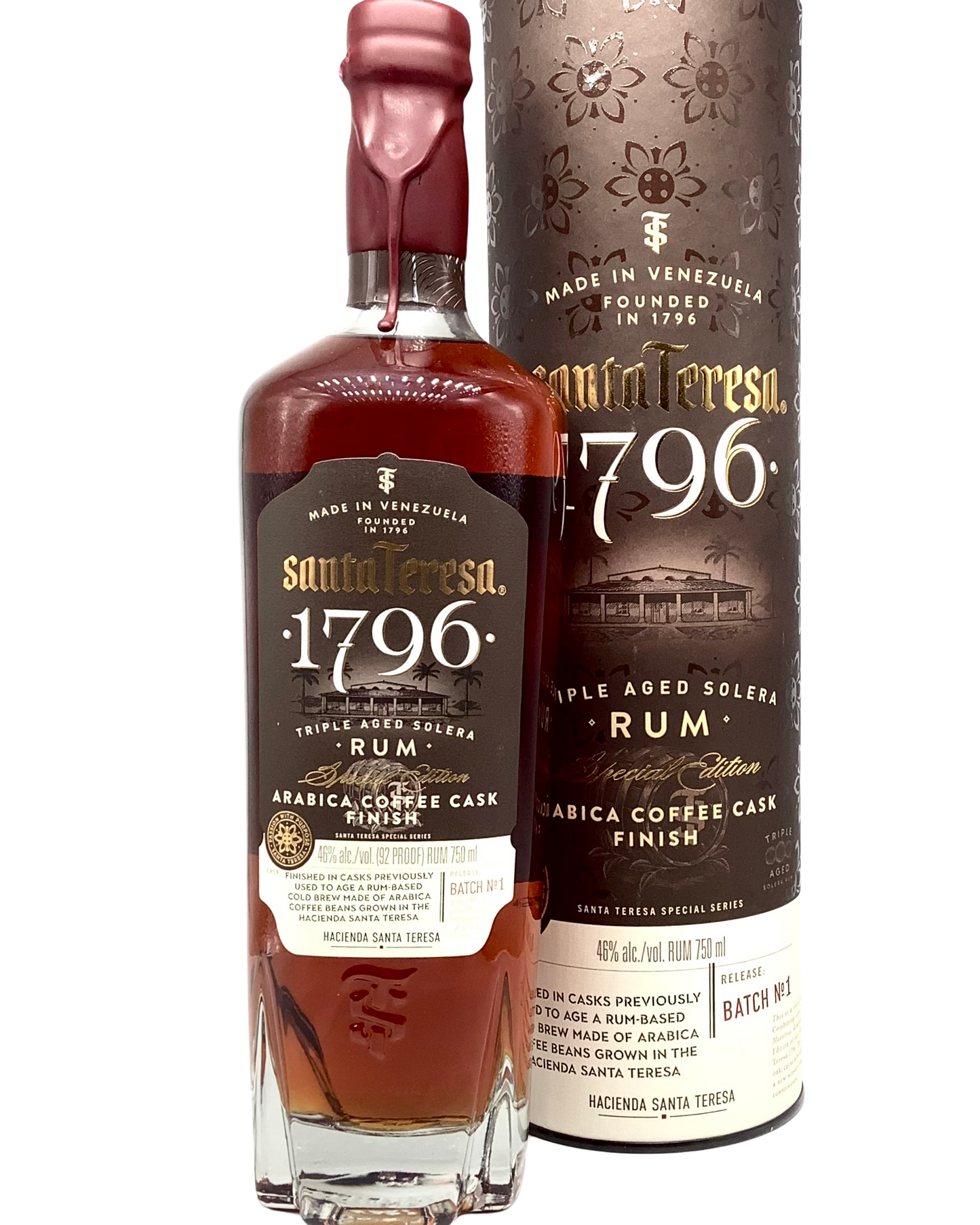 Santa Teresa 1796 Solera Rum Arabica Coffee Cask Finish, Venezuela 750ml newarrival