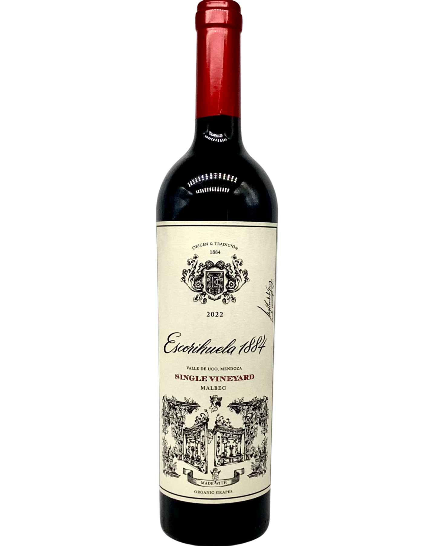 Escorihuela 1884, Malbec, Single Vineyard, Valle de Uco, Argentina 2022 biodynamic certifiedorganic newarrival organic