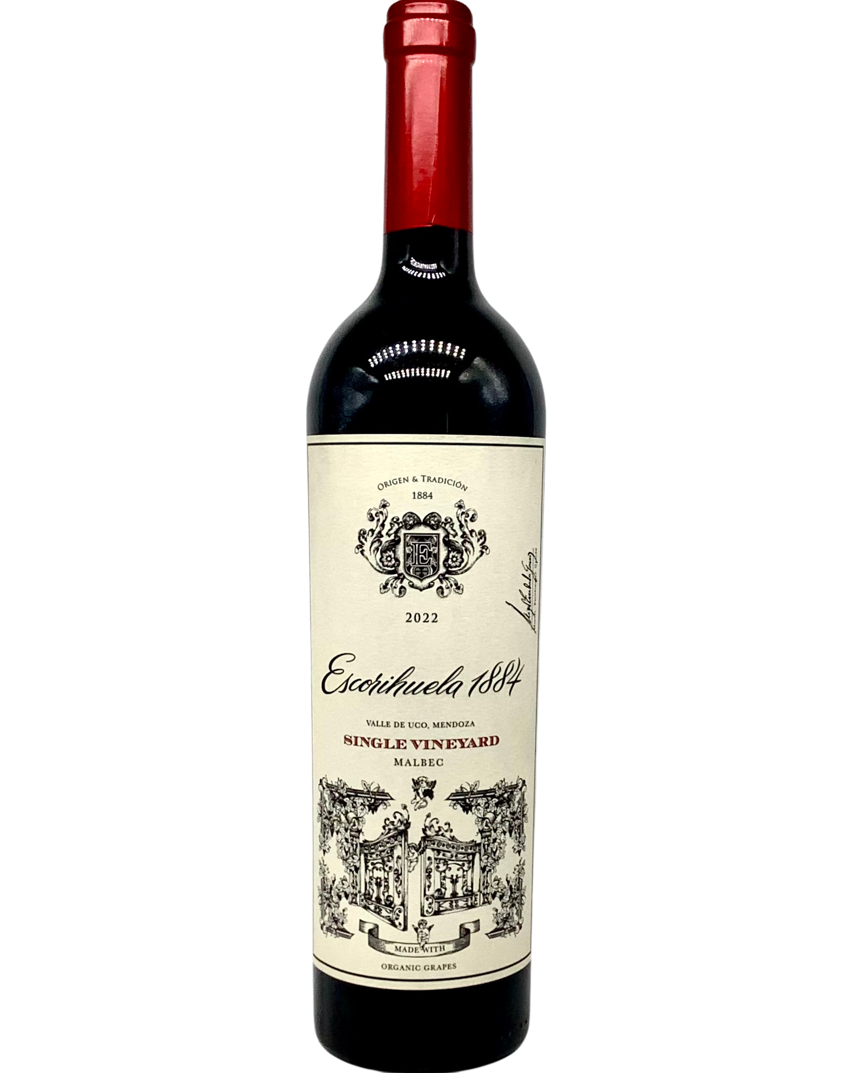 Escorihuela 1884, Malbec, Single Vineyard, Valle de Uco, Argentina 2022 biodynamic certifiedorganic newarrival organic