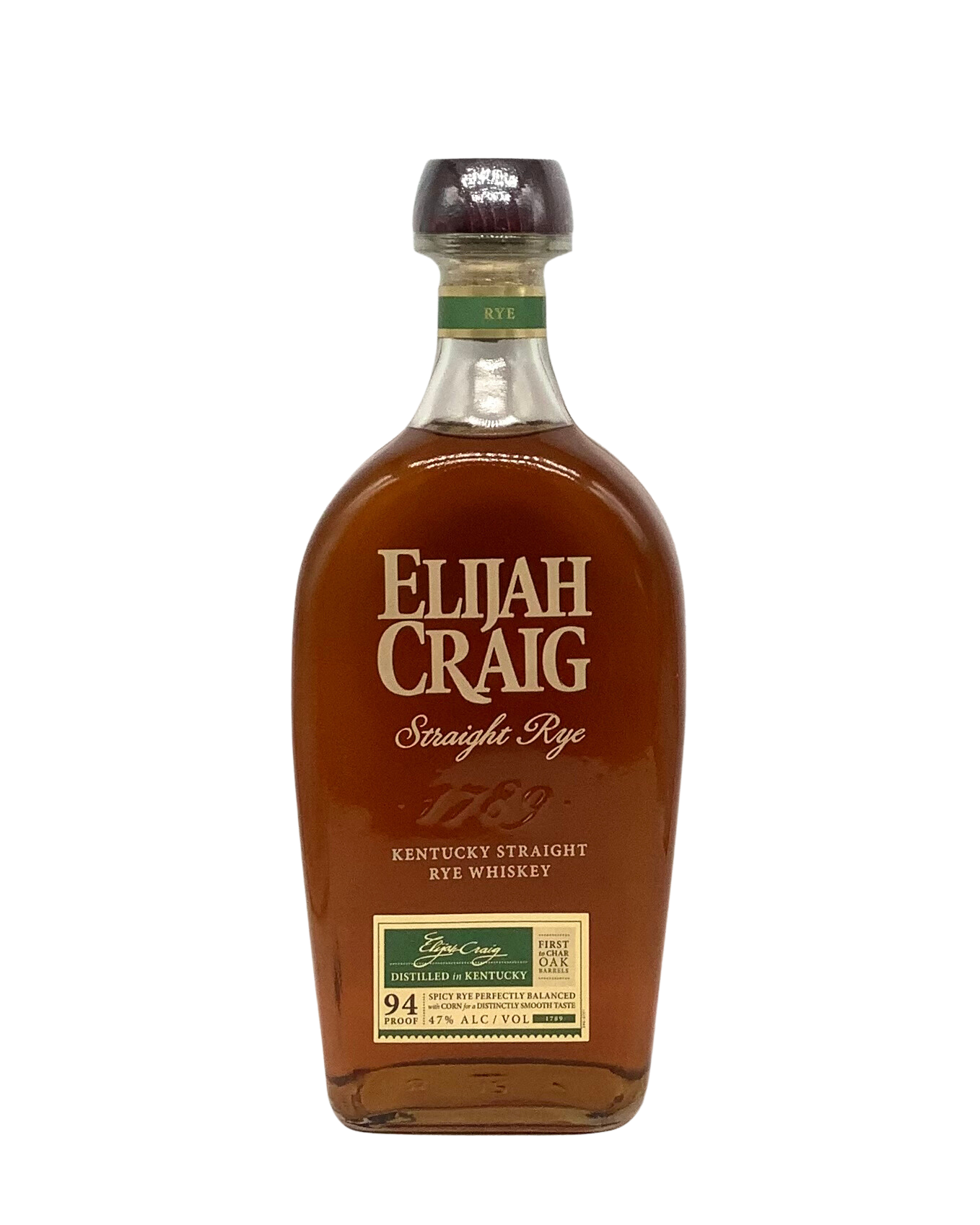 Elijah Craig Straight Rye Whiskey 750ml