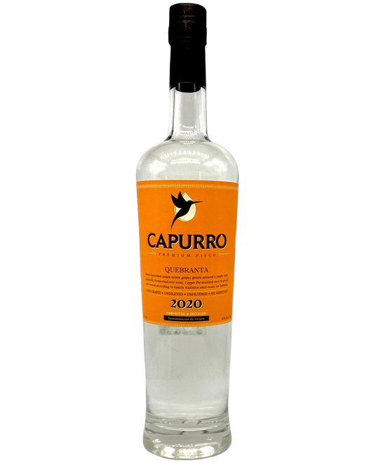 Capurro, Pisco Quebranta, Nasca, Peru 2020 750ml newarrival noadditives undiluted unfiltered