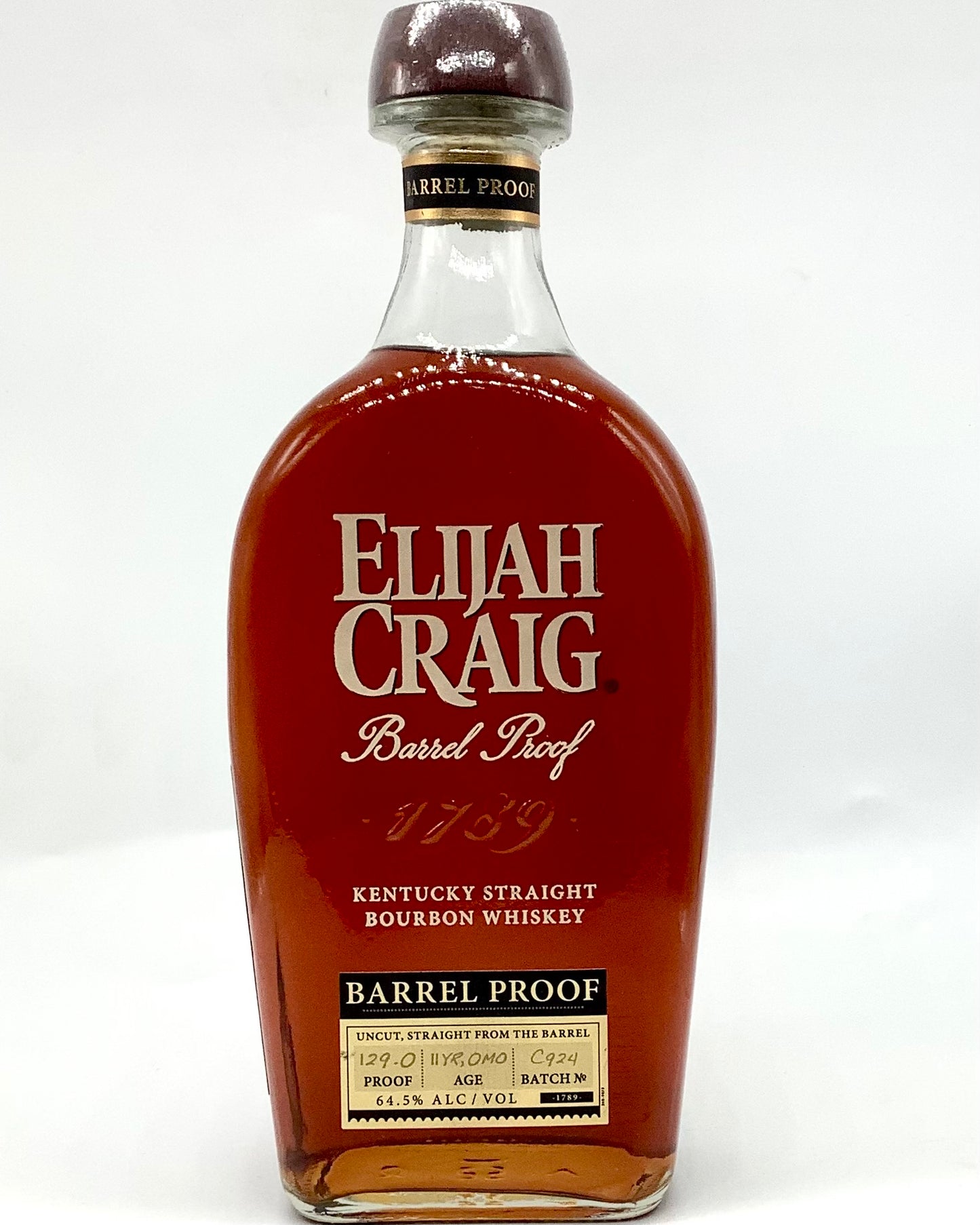 Elijah Craig Barrel Proof Kentucky Straight Bourbon Whiskey Batch C924 750ml newarrival