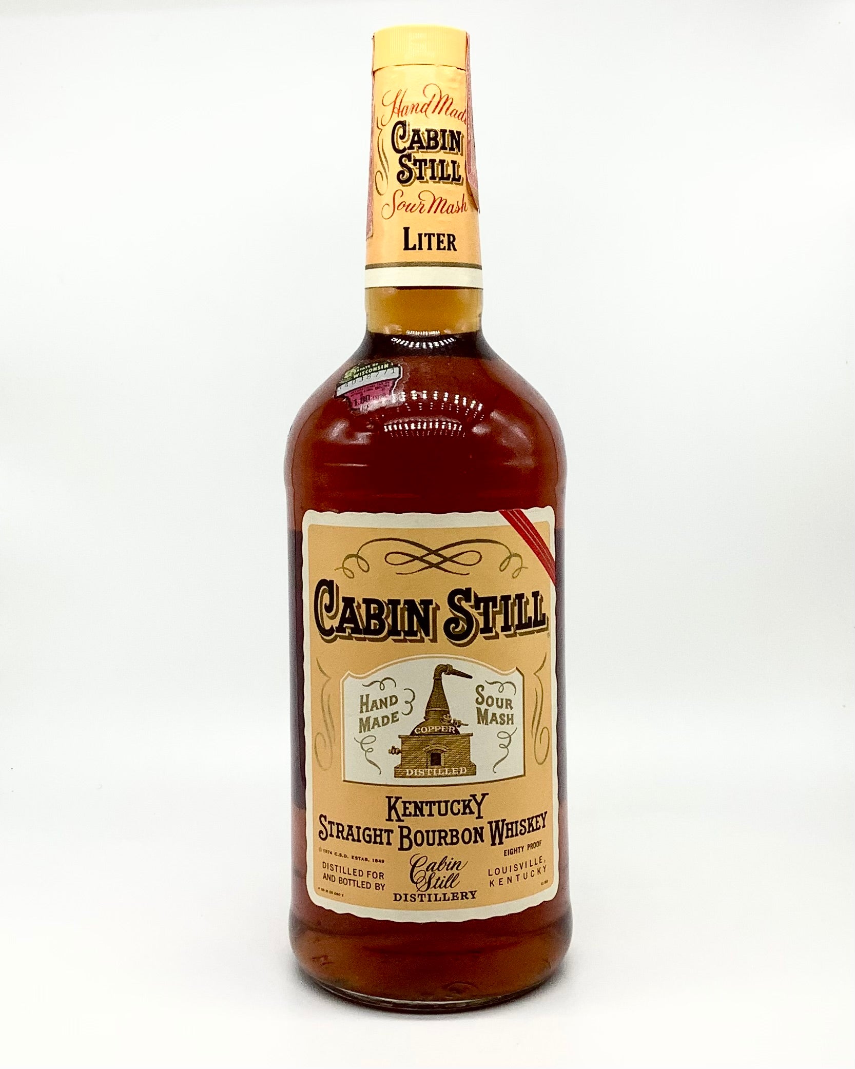 Cabin Still Straight Bourbon Whiskey 1974