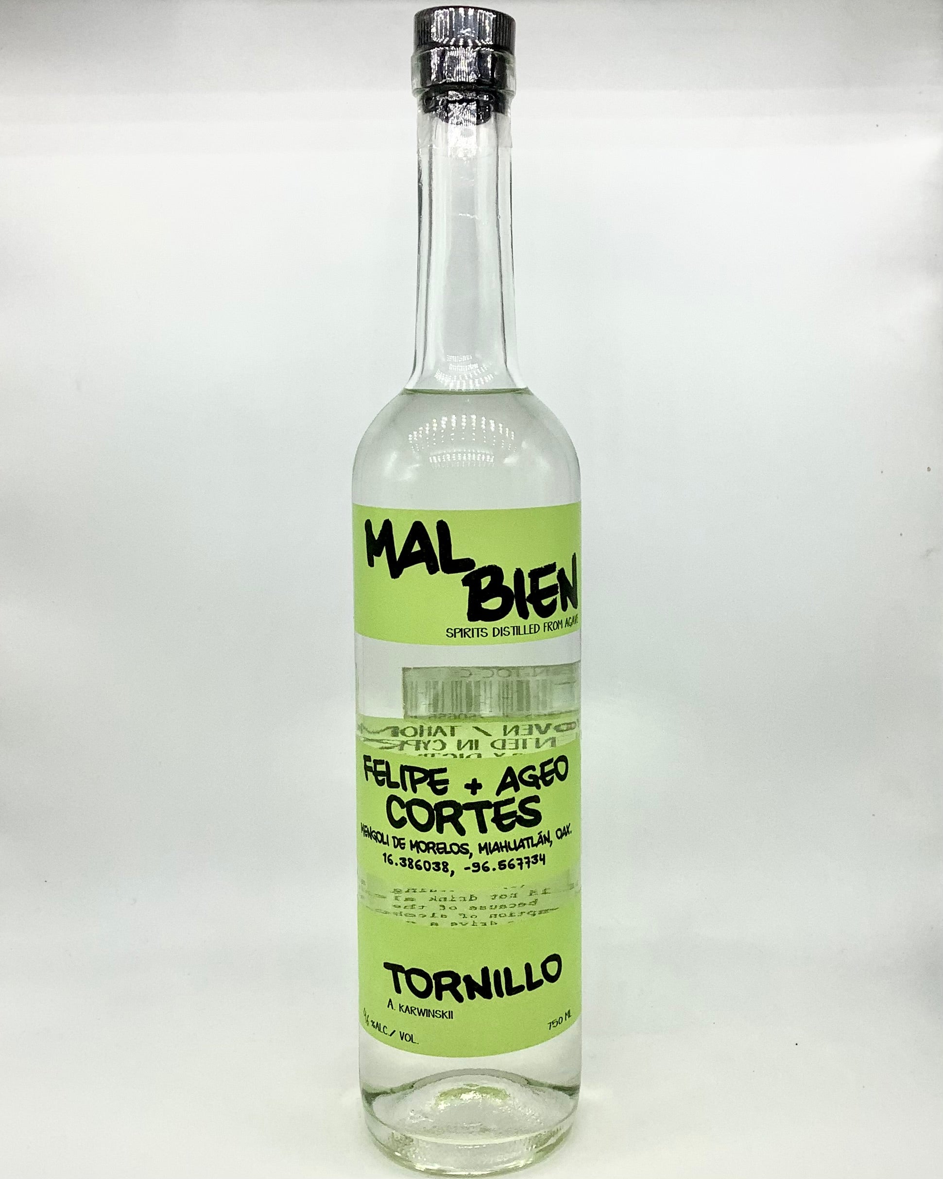 Mal Bien, Mezcal, Tornillo "Felip + Ageo Cortes", Oaxaca, Mexico 750ml newarrival