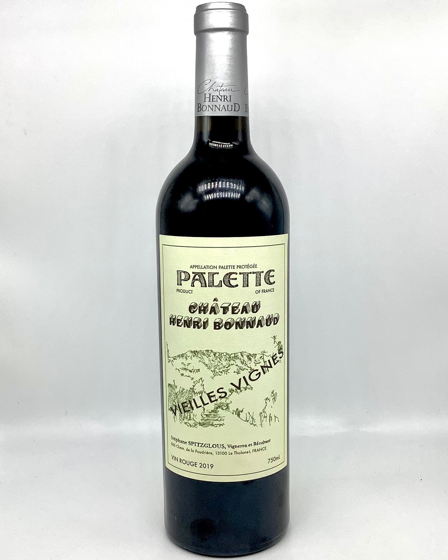 Château Henri Bonnaud, Palette Rouge Vieilles Vignes, Provence, France 2019 newarrival organic