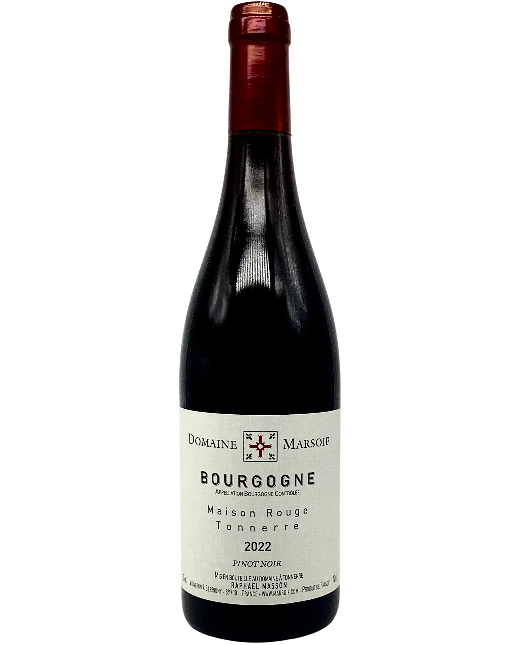 Domaine Marsoif, Pinot Noir, Bourgogne Rouge "Maison Rouge Tonnerre" Burgundy, France 2022 or 2023 newarrival